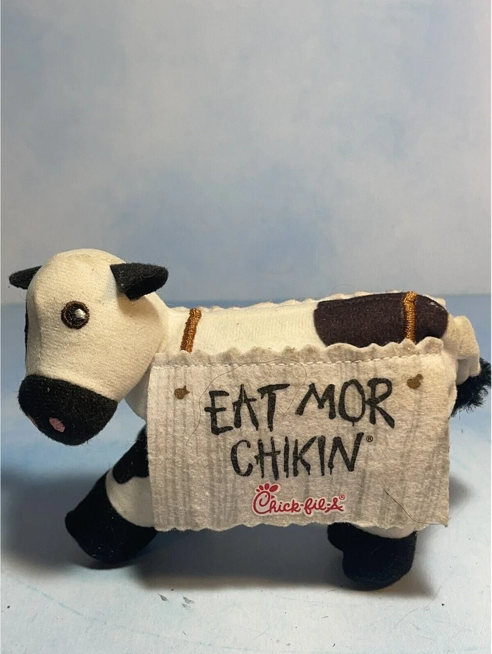 Chick-Fil-A Eat Mor Chikin Plush Eat More Chicken Cow Toy Kids Black White 2017